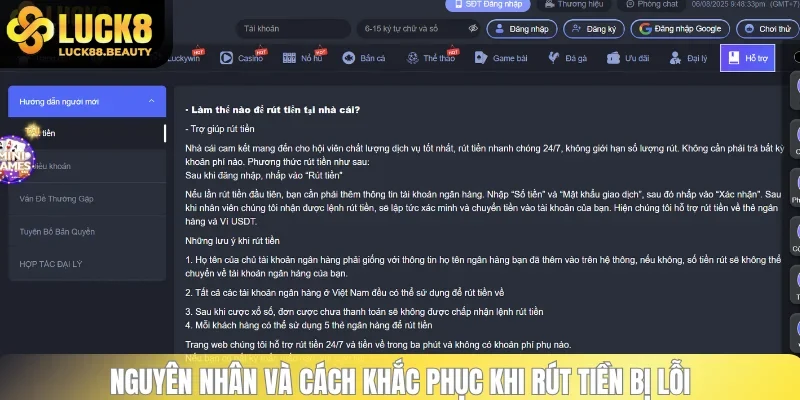 Cần sử dụng tài khoản ngân hàng chính chủ, đảm bảo thông tin chính xác 100%