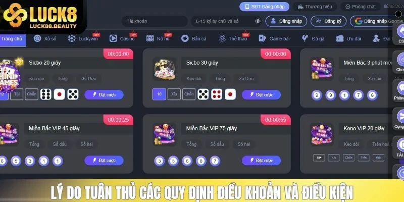 Lý do tuân thủ các quy định điều khoản và điều kiện