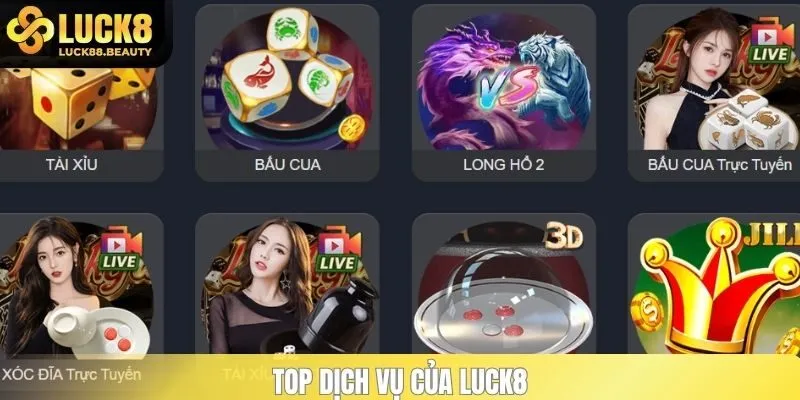 Top dịch vụ của Luck8